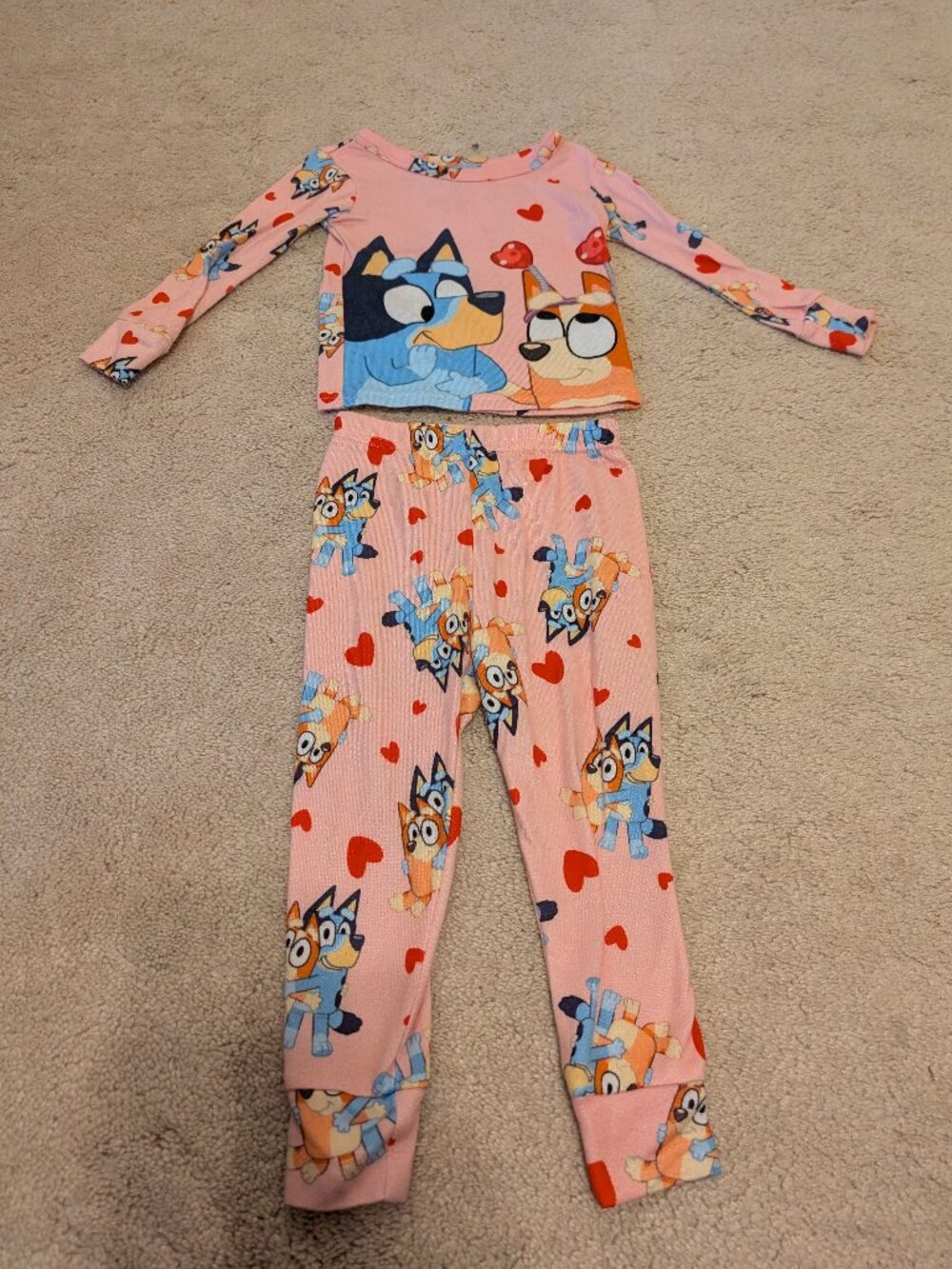 Bluey and Bingo Valentine Pajamas